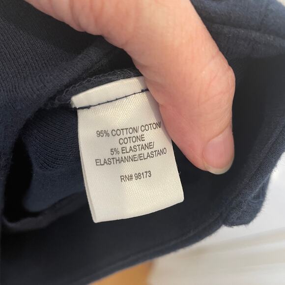 W by Worth Flare Pants Slit Leg w/ Side Buttons Navy Blue Nautical 2 - Picture 5 of 6